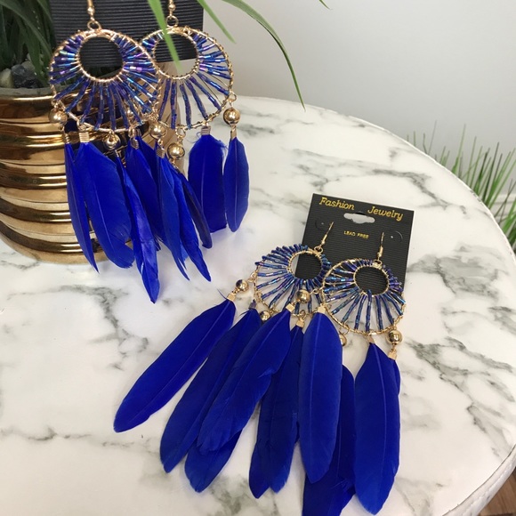 ‼️ Native Feather Dream Catcher Bead Drop Earrings - Picture 4 of 7